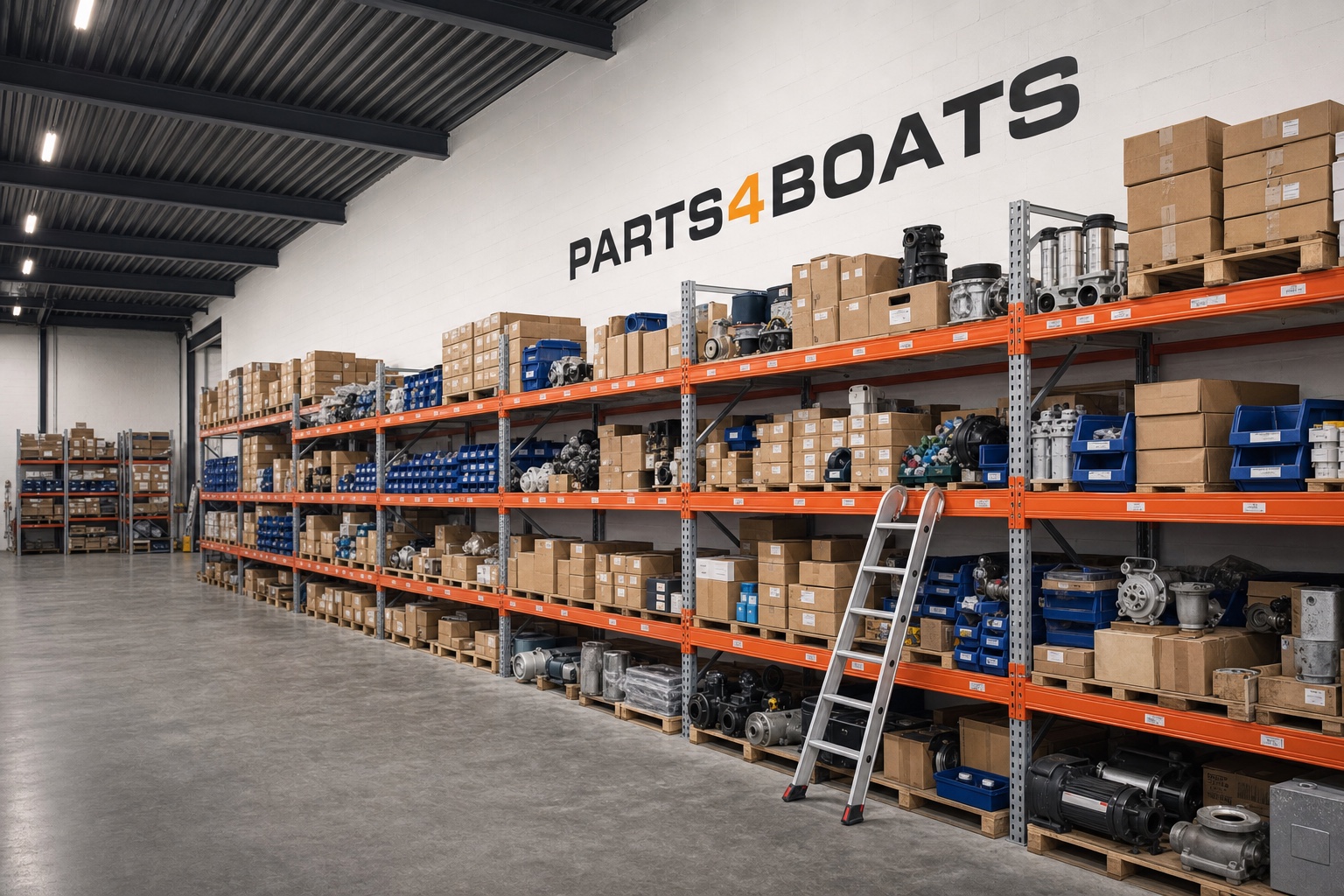 Rayonnage avec le stock Parts4Boats