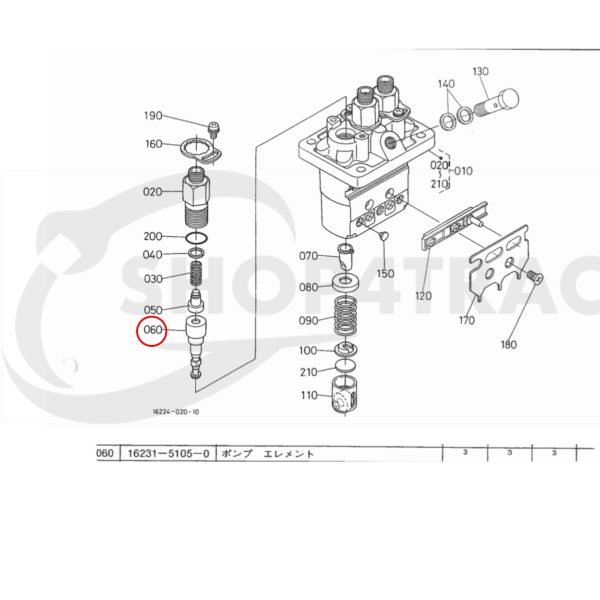 Piston / élément d’injection Beta Marine Beta 28 / Beta 30 – Nanni N3.30 – Universal M-25XPB