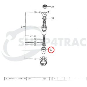 Buse de pulvérisateur (injecteur) Beta Marine Beta 28 / Beta 30 – Nanni N3.30 – Universal M-25XPB