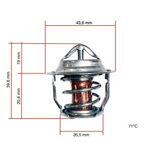 Thermostat 44 mm (71 °C) Beta Marine Beta 28 / Beta 30 – Nanni N3.30 – Universal M-25XPB