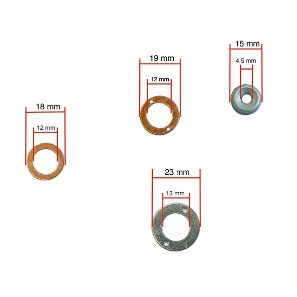 Kit d’étanchéité injecteur (3 pièces) – Beta Marine Beta 10 · 14 · 20 | Nanni N2.10 · N2.14 · N3.21