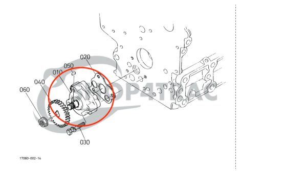 Pompe à huile – Beta Marine Beta 10 / 14 / 20 | Nanni N2.10 / N2.14 / N3.21
