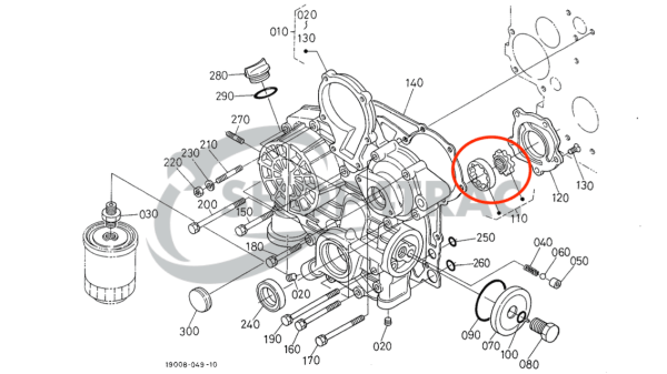 Pompe à huile moteur Beta Marine Beta 28 | Beta 30 | Beta 35 | Beta 38 – Nanni N3.30 | N4.38 – Universal M-25XPB | M-35B