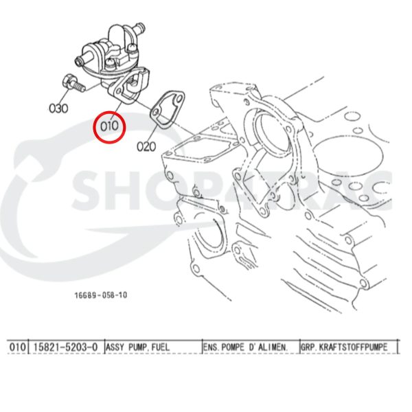 Pompe d’alimentation en carburant Beta Marine Beta 16 – Phasor K2-4.5