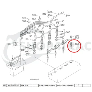Bougie de préchauffage Beta Marine Beta 43 | Beta 50 – Nanni 4.105 HE | N4.50