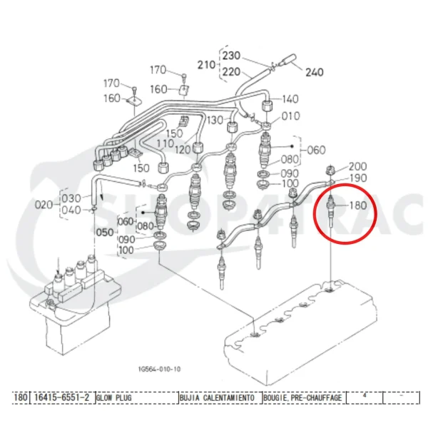Bougie de préchauffage Beta Marine Beta 43 | Beta 50 – Nanni 4.105 HE | N4.50