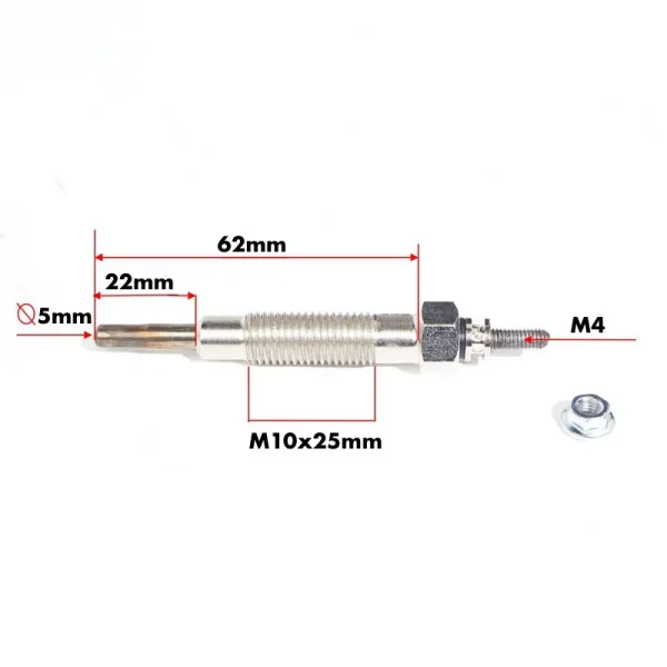 Bougie de Préchauffage Solé Diesel Mini 33 | Mini 44 | Mini 55 – Vetus M4.15 | M4.17 – Craftsman Marine CM4.42 – JF Marine Power JF10 | JF15