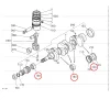 Ensemble de coussinets principaux Beta Marine Beta 28 | Beta 30 | Beta 35 | Beta 38 – Nanni N3.30 | N4.38 – Universal M-25XPB | M-35B
