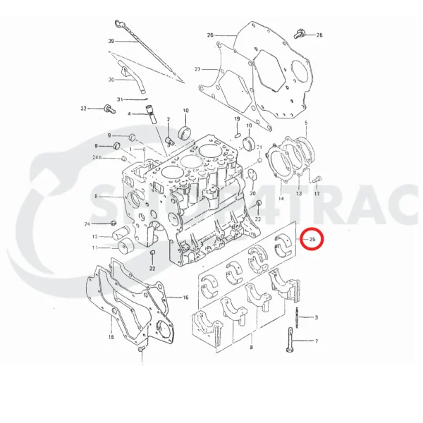 Jeu de paliers principaux Solé Diesel Mini 33 – JF Marine Power JF10