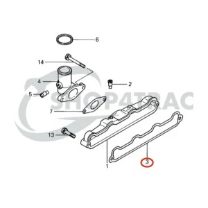Joint de collecteur d'admission Solé Diesel Mini 32 | Mini 34 – Vetus M4.14 – Meiki M4DM
