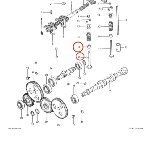 Soupape d'admission Solé Diesel Mini 11 | Mini 17 | Mini 26 – Vetus M2.06 | M3.09 | M3.28 – Craftsman Marine CM2.16 | CM3.27 – JF Marine Power JF6-1500