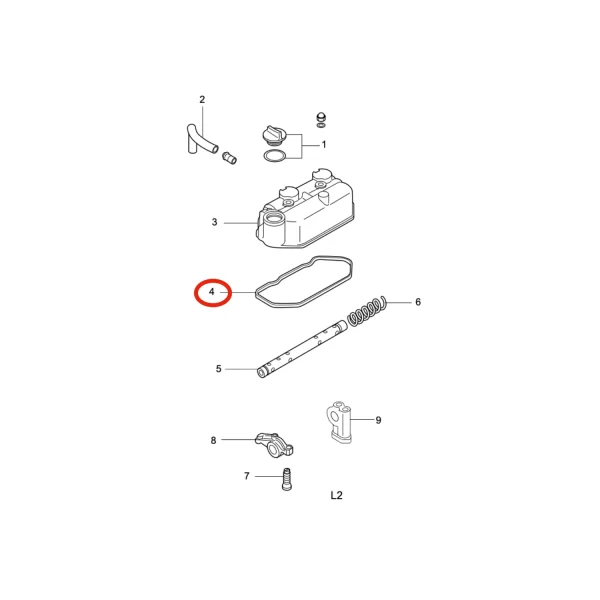 Joint de couvercle de culasse Solé Diesel Mini 11 | Mini 17 – Vetus M2.06 – Craftsman Marine CM2.16