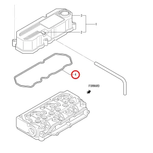 Joint de couvercle de culasse Solé Diesel Mini 44 | Mini 55 – Vetus M4.15 | M4.17 – Craftsman Marine CM4.42 – JF Marine Power JF15