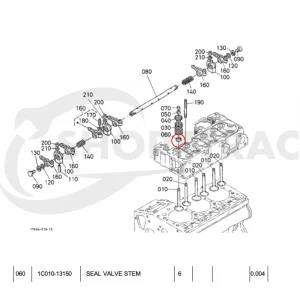 Joints de tige de soupape Beta Marine Beta 35 | Beta 38 – Nanni N4.38 – Universal M-35B