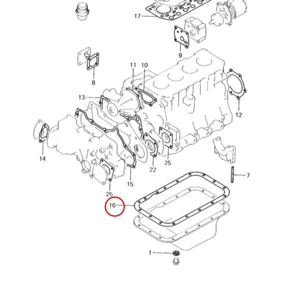 Joint de carter d’huile Solé Diesel Mini 32 | Mini 34 – Vetus M4.14 – Meiki M4DM