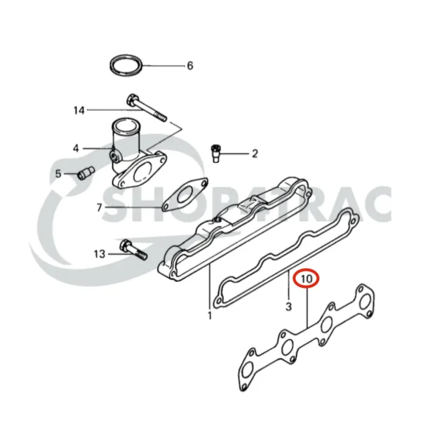 Joint de collecteur d’échappement Solé Diesel Mini 32 | Mini 34 – Vetus M4.14 – Meiki M4DM