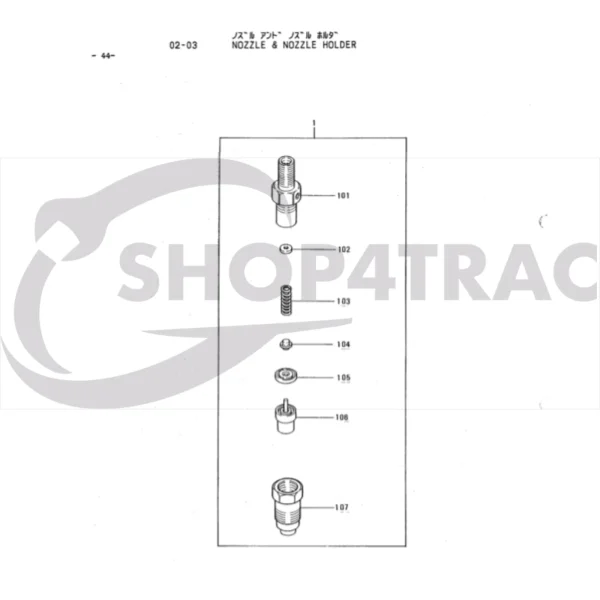 Injecteur complet Solé Diesel Mini 33 | Mini 44 | Mini 55 – Vetus M4.15 | M4.17 – Craftsman Marine CM4.42 – JF Marine Power JF10 | JF15