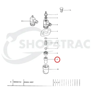 Nez d'injecteur Solé Diesel Mini 18 | Mini 23 | Mini 32 | Mini 34 – Vetus M3.10 | M4.14 – Meiki
