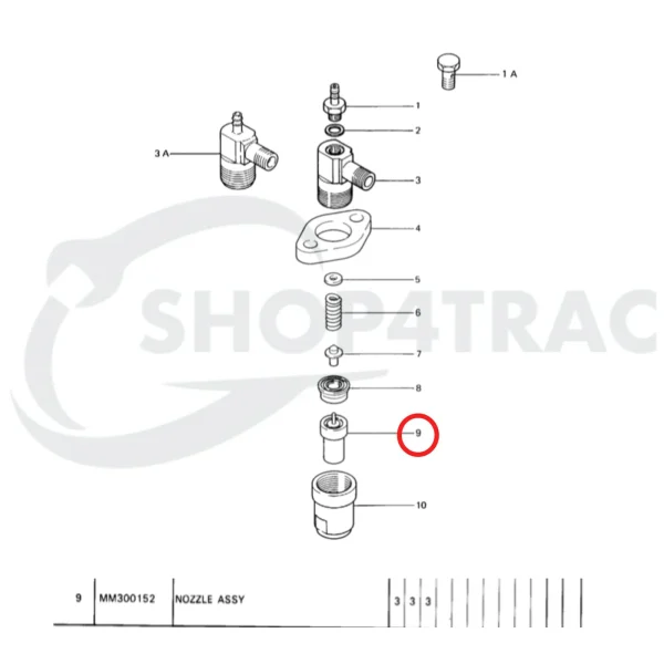 Nez d’injecteur Solé Diesel Mini 23 – Vetus M3.10 | M4.14 – Meiki M3DM