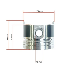 Piston 18mm Solé Diesel Mini 11 | Mini 17 | Mini 26 – Vetus M2.06 | M3.09 | M3.28 – Craftsman Marine CM2.16 | CM3.27 – JF Marine Power JF6-1500