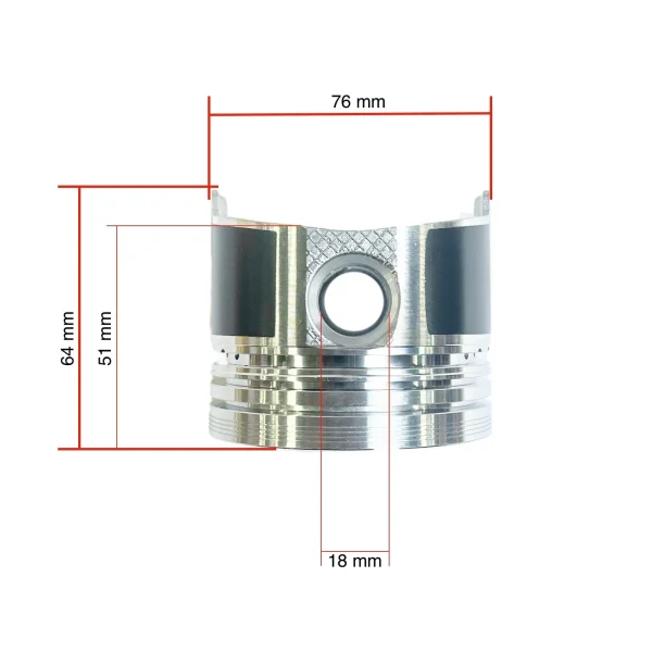 Piston 18mm Solé Diesel Mini 11 | Mini 17 | Mini 26 – Vetus M2.06 | M3.09 | M3.28 – Craftsman Marine CM2.16 | CM3.27 – JF Marine Power JF6-1500