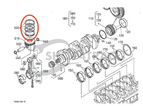 Segments de piston Beta Marine Beta 70T