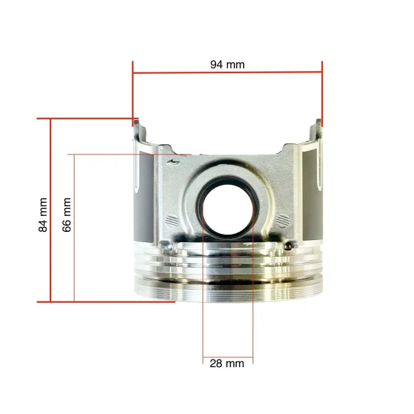 Piston Beta Marine Beta 85T – Nanni N4.85 | N4.100 – avec segments, +0,5 mm