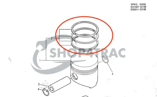 Segments de piston Yanmar 2GM20 | 2GM20F | 2GM20C | 3GM30 | 3GM30F