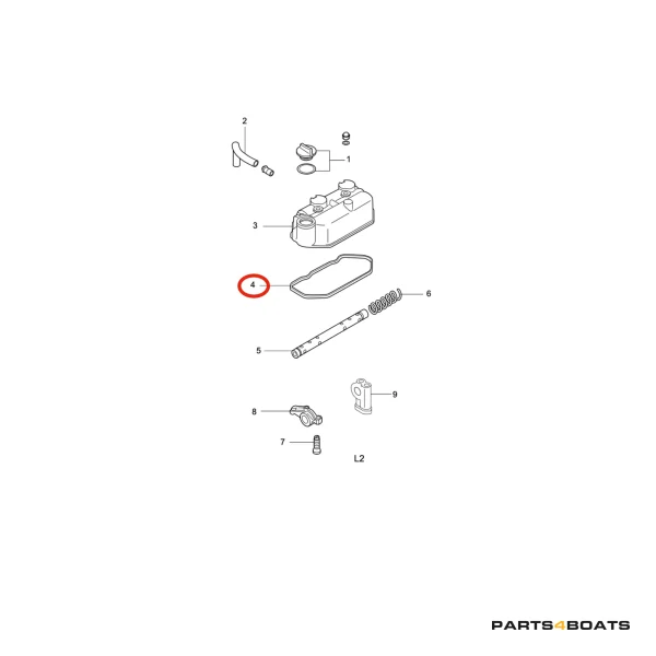 Joint de couvercle de culasse Solé Diesel Mini 11 | Mini 17 – Vetus M2.06 – Craftsman Marine CM2.16