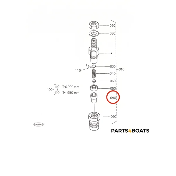 Injecteur buse Beta Marine Beta 50 – Nanni N4.50 (type DN0PD80)