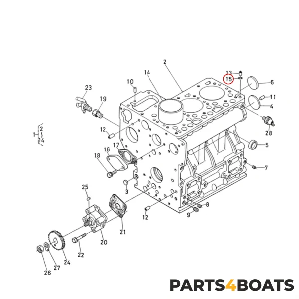 Joint torique culasse Beta Marine Beta 28 | Beta 30 – Nanni N3.30 – Universal M-25XPB