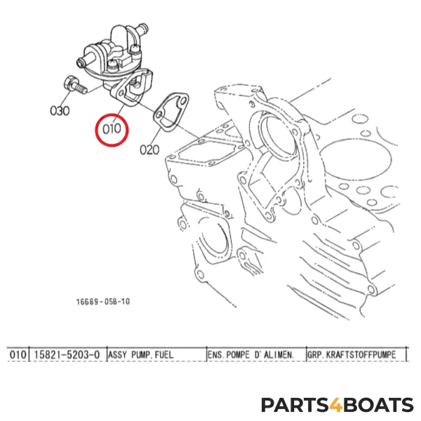 Pompe d’alimentation en carburant Beta Marine Beta 16 – Phasor K2-4.5