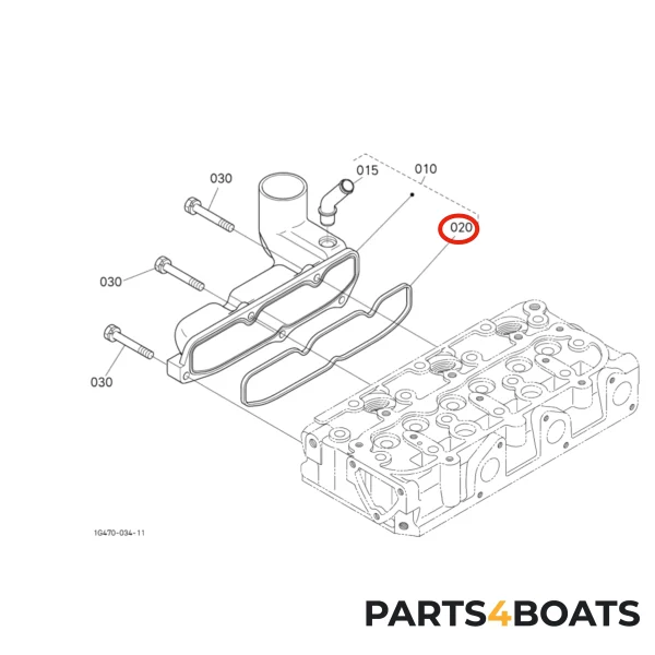 Joint de tubulure d’admission Beta Marine Beta 25