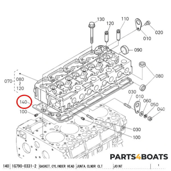 Joint de culasse Beta Marine Beta 50 – Nanni N4.50