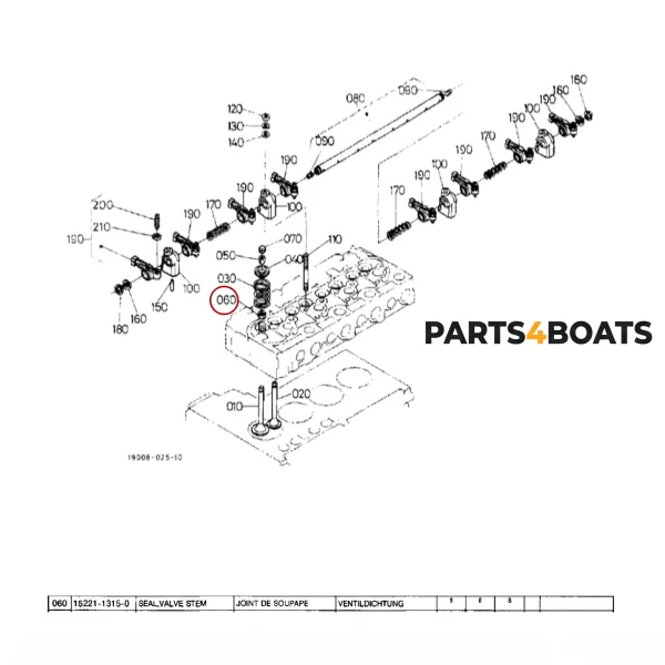 Joints de soupape Beta Marine Beta 50 – Nanni N4.50